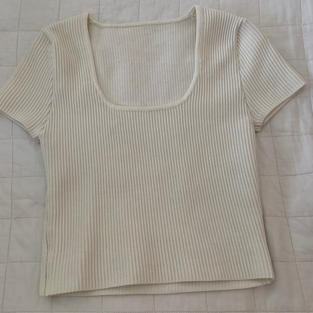 Forever 21 Women's White and Cream Shirt